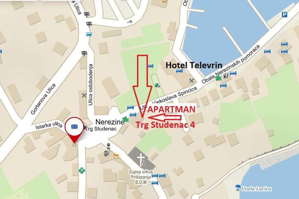Nerezine Apartmany Centrum Luaran gambar